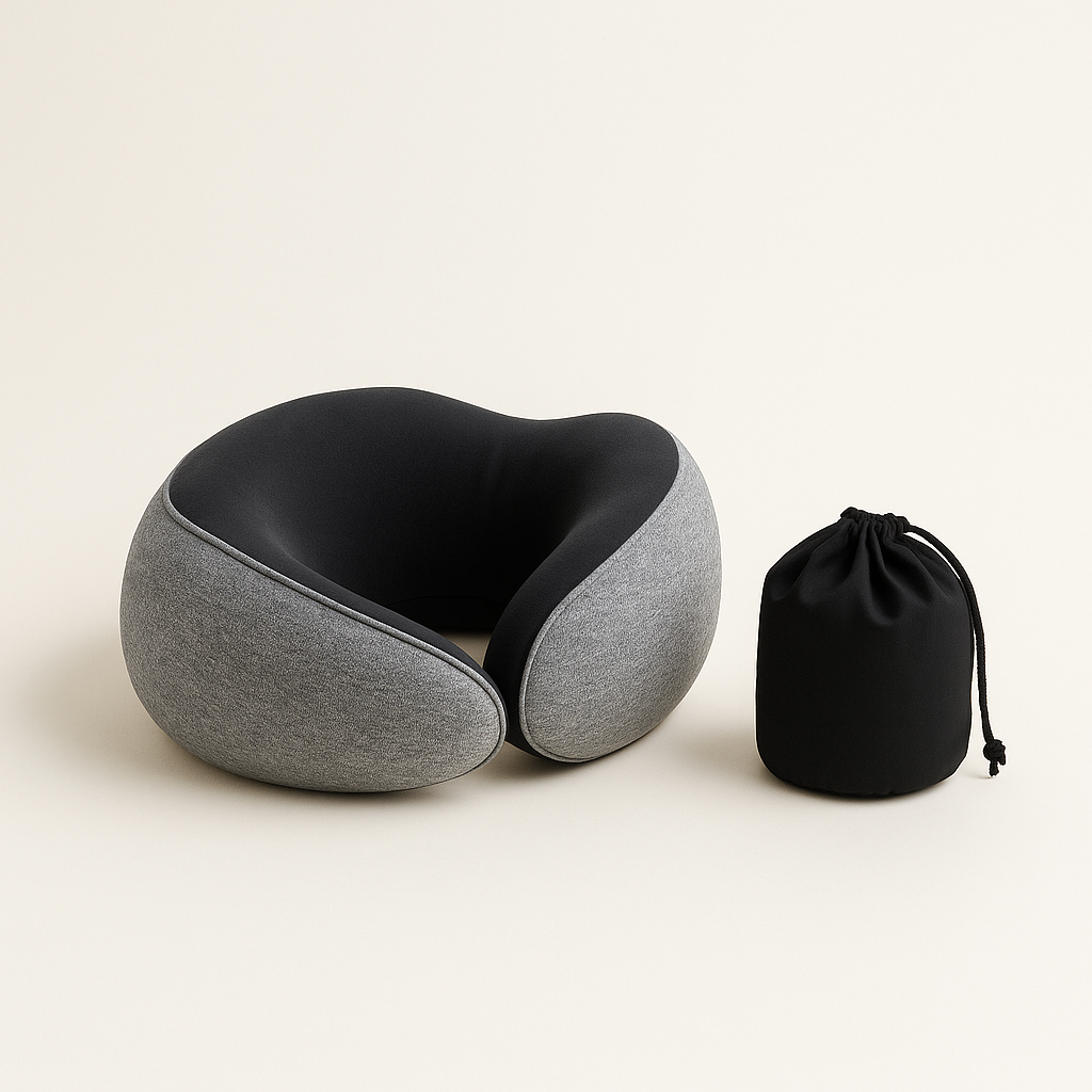 Travel pillow with case