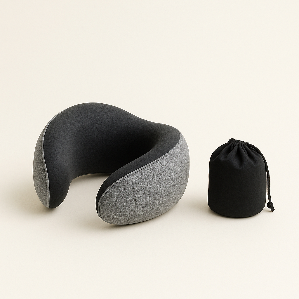 Travel pillow with case